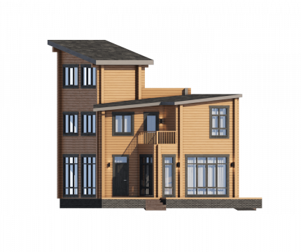 Дом из клееного бруса Довиль – строительство под ключ по выгодной цене в  | Кадрин
